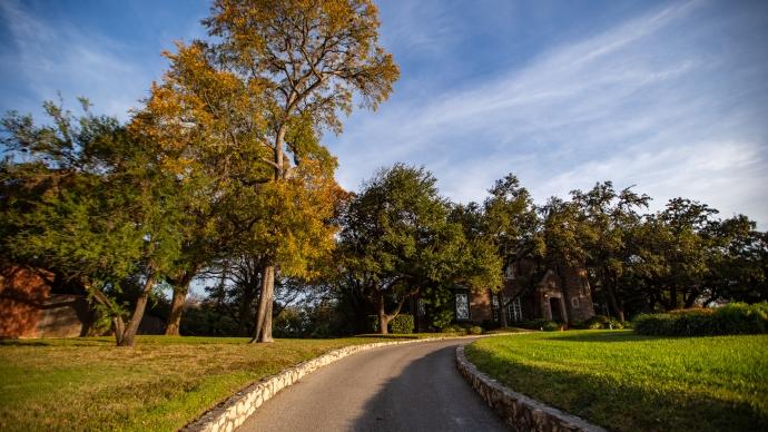 driveway and facade of oakmont house