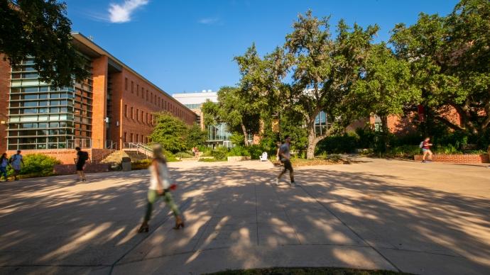 Wide shot of upper campus 